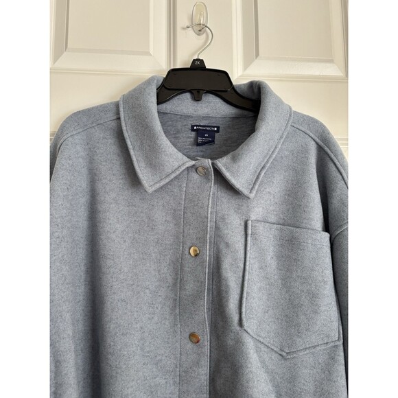 ARCHITEC WOMEN'S SHIRT-JACKET BLUE BUTTON DOWN LONG SLEEVE SIZE 2X COLLARED 165 - Picture 4 of 9